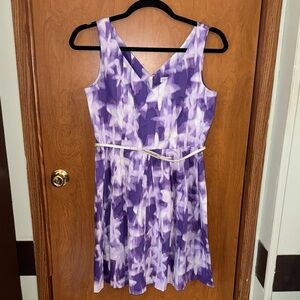 Calvin Klein Purple and White Dress Women’s size 14